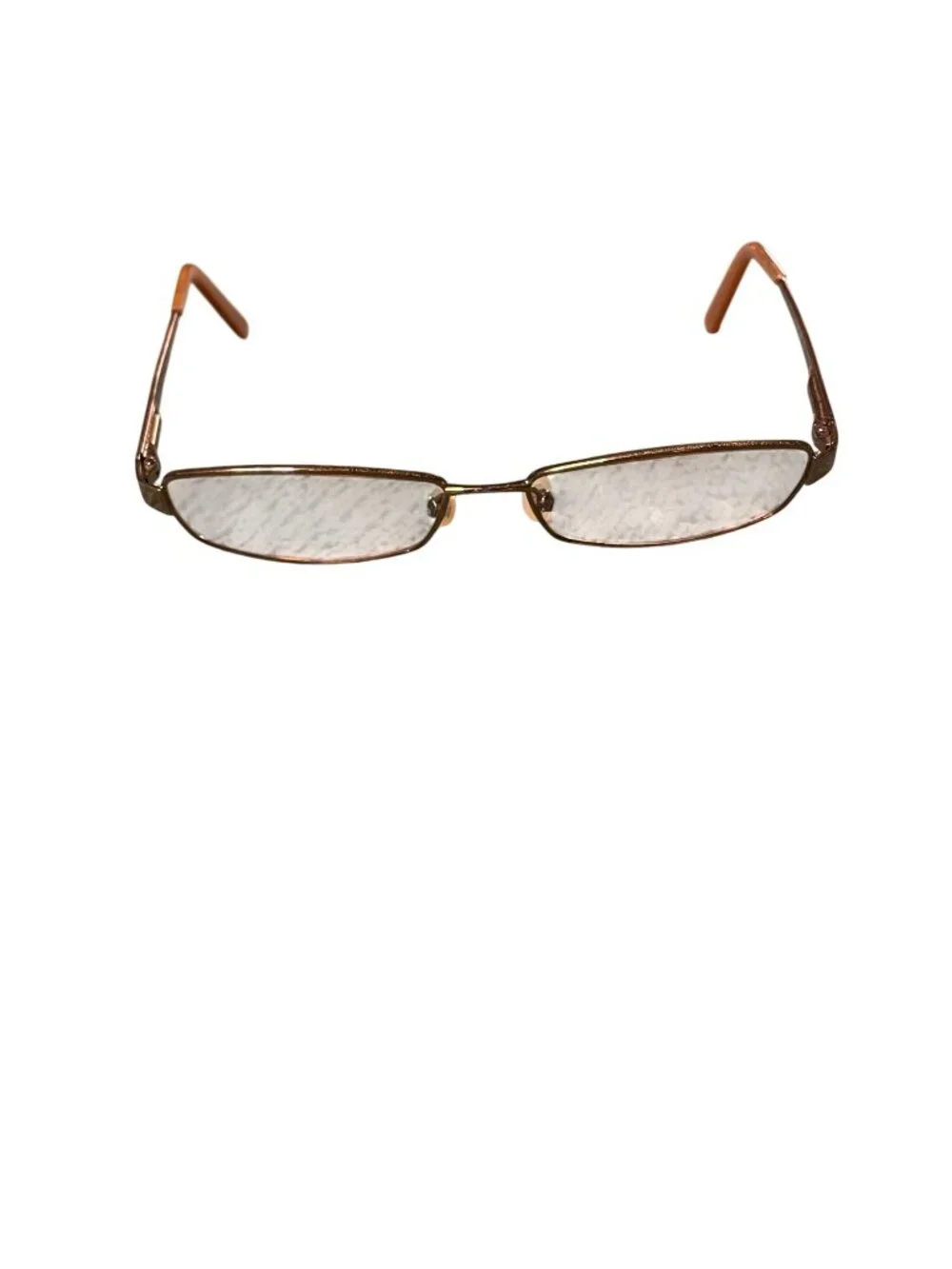 Gucci GG 2752 APJ Rectangular Eyeglasses Gold/Brown Frame Made In Italy